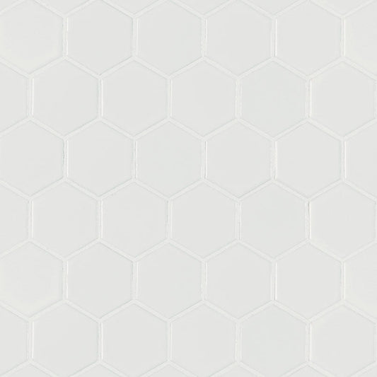 MSIWhite Matte 2" Hex 6mm Msi Tiles White Matte 2" Hex 6mm Msi Tiles