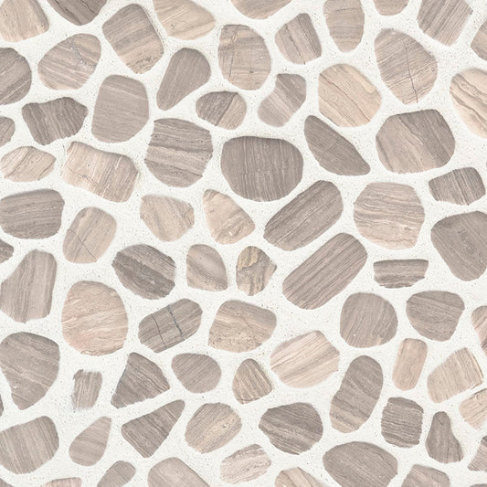 MSIWhite Oak Pebbles Mesh Backed MSI Tiles White Oak Pebbles Mesh Backed MSI Tiles