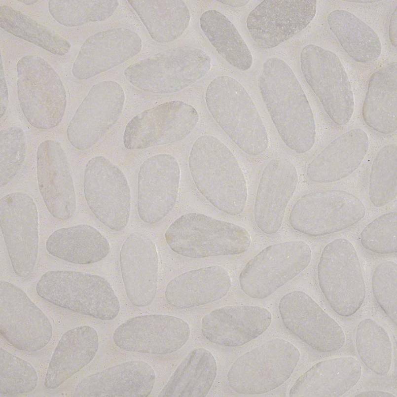 MSIWhite Pebbles Mesh Backed MSI Tiles White Pebbles Mesh Backed MSI Tiles