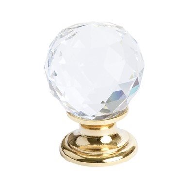 BerensonBerenson Europa Crystal Knob Gold/Transparent, 1-3/16" Berenson Europa Crystal Knob Gold/Transparent, 1-3/16"