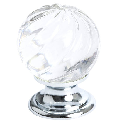 BerensonBerenson Europa Crystal Knob Polished Chrome/Transparent, 1-3/16" Berenson Europa Crystal Knob Polished Chrome/Transparent, 1-3/16"