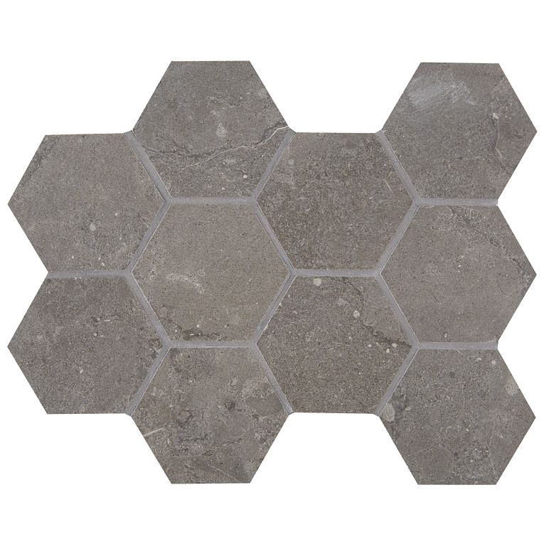 Arizona TileARIZONA TILE Lagos Large Format Porcelain Tile Mud4 Inch Hex MeshARIZONA TILE Lagos Large Format Porcelain Tile