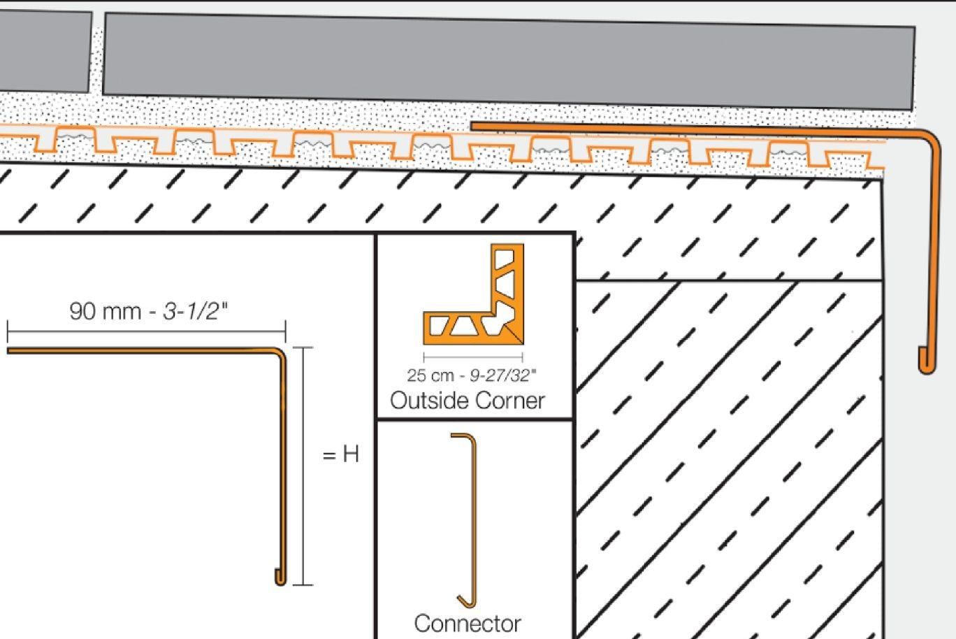 SCHLUTER SYSTEMSSchluter®-BARA-RW L-shaped edging profile for balconies and terraces aluminumblack brown15 mm (9/16")-250 cm (8' 2-1/2")Schluter®-BARA-RW L-shaped edging profile for balconies and terraces