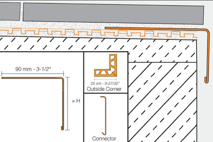 SCHLUTER SYSTEMSSchluter®-BARA-RW L-shaped edging profile for balconies and terraces aluminumblack brown15 mm (9/16")-250 cm (8' 2-1/2")Schluter®-BARA-RW L-shaped edging profile for balconies and terraces