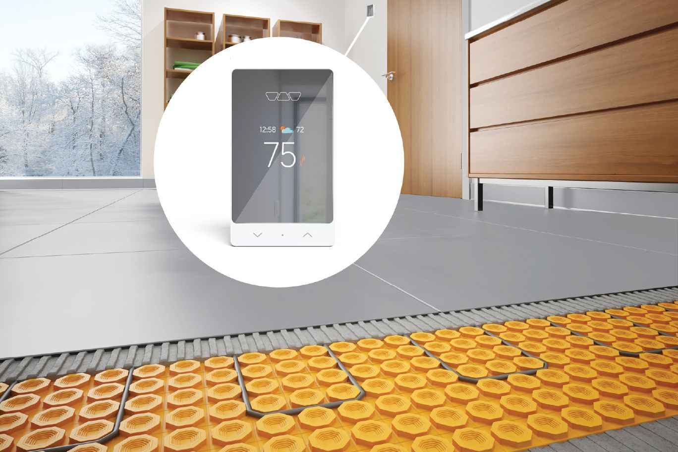 SCHLUTER SYSTEMSSchluter®-DITRA-HEAT-E-RS1 Smart Thermostat for the DITRA-HEAT system Schluter®-DITRA-HEAT-E-RS1 Smart Thermostat for the DITRA-HEAT system