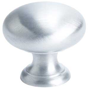 BerensonBerenson 1-1/4" Plymouth Round Knob, Satin Chrome Berenson 1-1/4" Plymouth Round Knob, Satin Chrome