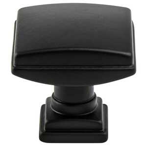 BerensonBerenson 1-1/4" Tailored Traditional Square Knob, Matte Black Berenson 1-1/4" Tailored Traditional Square Knob, Matte Black