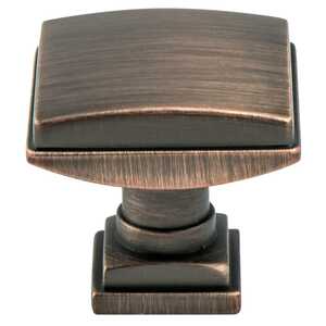 BerensonBerenson 1-1/4" Tailored Traditional Square Knob, Verona Bronze Berenson 1-1/4" Tailored Traditional Square Knob, Verona Bronze