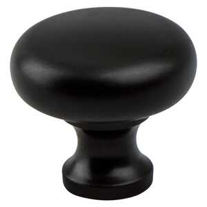 BerensonBerenson 1-1/4" Valencia Round Knob, Matte Black Berenson 1-1/4" Valencia Round Knob, Matte Black