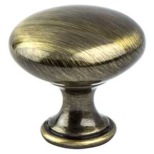 BerensonBerenson 1-3/16" Euro Moderno Round Knob, Brushed Antique Brass Berenson 1-3/16" Euro Moderno Round Knob, Brushed Antique Brass