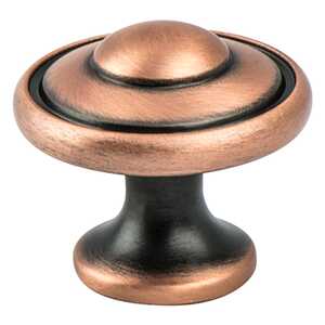 BerensonBerenson 1-3/16" Euro Traditions Round Knob, Brushed Antique Copper Berenson 1-3/16" Euro Traditions Round Knob, Brushed Antique Copper