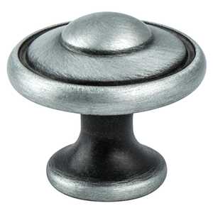 BerensonBerenson 1-3/16" Euro Traditions Round Knob, Brushed Antique Pewter Berenson 1-3/16" Euro Traditions Round Knob, Brushed Antique Pewter