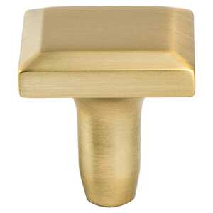 BerensonBerenson 1-3/16" Metro Square Knob, Modern Brushed Gold Berenson 1-3/16" Metro Square Knob, Modern Brushed Gold