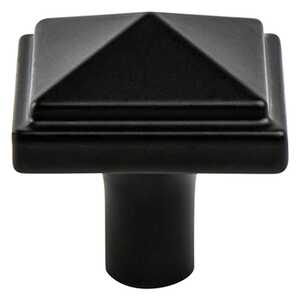 BerensonBerenson 1-3/16" Rhapsody Square Knob, Satin Black Berenson 1-3/16" Rhapsody Square Knob, Satin Black