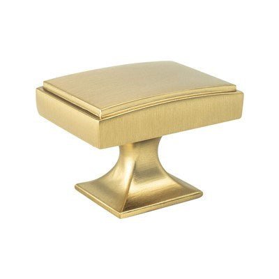 BerensonBerenson 1-9/16" Hearthstone Rectangle Knob, Modern Brushed Gold Berenson 1-9/16" Hearthstone Rectangle Knob, Modern Brushed Gold