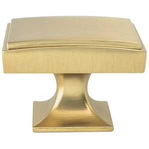 BerensonBerenson 1-9/16" Hearthstone Rectangle Knob, Modern Brushed Gold Berenson 1-9/16" Hearthstone Rectangle Knob, Modern Brushed Gold