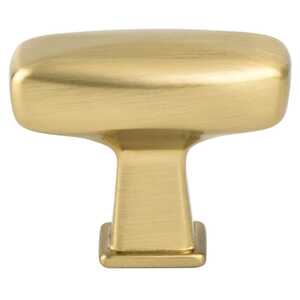 BerensonBerenson 1-9/16" Subtle Surge Rectangle Knob, Modern Brushed Gold Berenson 1-9/16" Subtle Surge Rectangle Knob, Modern Brushed Gold