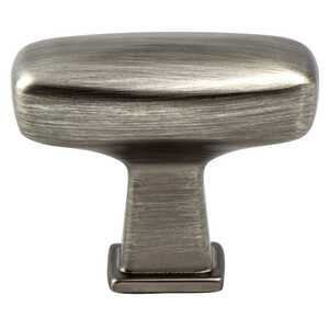 BerensonBerenson 1-9/16" Subtle Surge Rectangle Knob, Vintage Nickel Berenson 1-9/16" Subtle Surge Rectangle Knob, Vintage Nickel