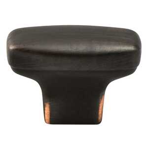 BerensonBerenson 11/16" Vibrato Rectangle Knob, Verona Bronze Berenson 11/16" Vibrato Rectangle Knob, Verona Bronze