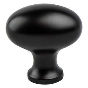 BerensonBerenson 30mm Valencia Oval Knob, Matte Black Berenson 30mm Valencia Oval Knob, Matte Black