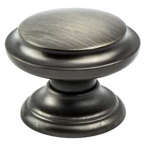 BerensonBerenson 35mm Euro Classica Ringed Knob, Brushed Tin Berenson 35mm Euro Classica Ringed Knob, Brushed Tin