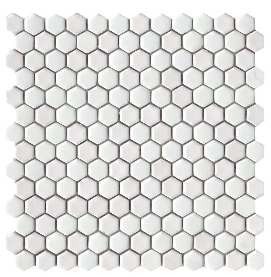 Emser TileEMSER TILE Confetti II Blend Hexagon on Mesh, Glazed Ceramic White12" X 12" Hexagon MosaicEMSER TILE Confetti II Blend Hexagon on Mesh, Glazed Ceramic