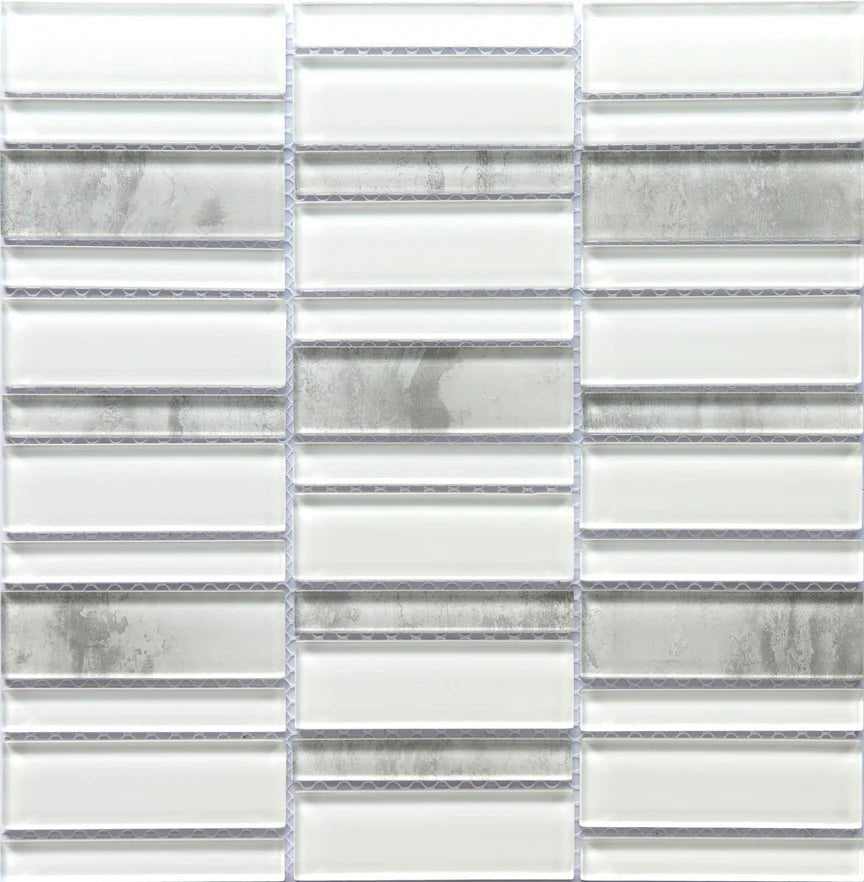 Emser TileEMSER TILE La Vie On Mesh, Glass Mosaic White12" x 12"EMSER TILE La Vie On Mesh, Glass Mosaic