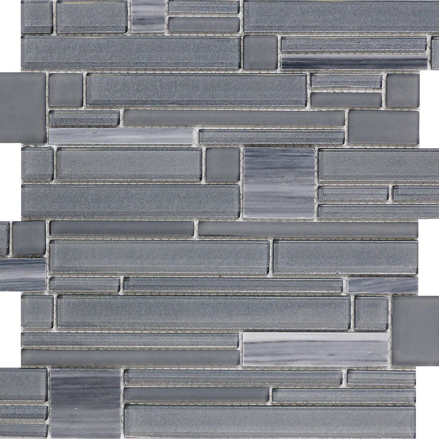 Emser TileEMSER TILE Entity on mesh, Glass & Stone Mosaic Zest12" X 12"EMSER TILE Entity on mesh, Glass & Stone Mosaic