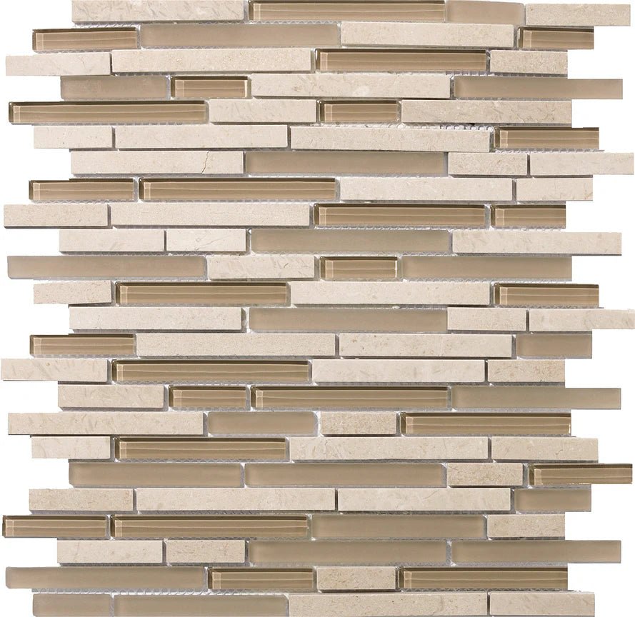 Emser TileEMSER TILE Lucente Linear on 12 X 13 Mesh, Glass Wall Tile & Glass/Stone Blend Mosaic Murano12" X 13"EMSER TILE Lucente Linear on 12 X 13 Mesh, Glass Wall Tile & Glass/Stone Blend Mosaic