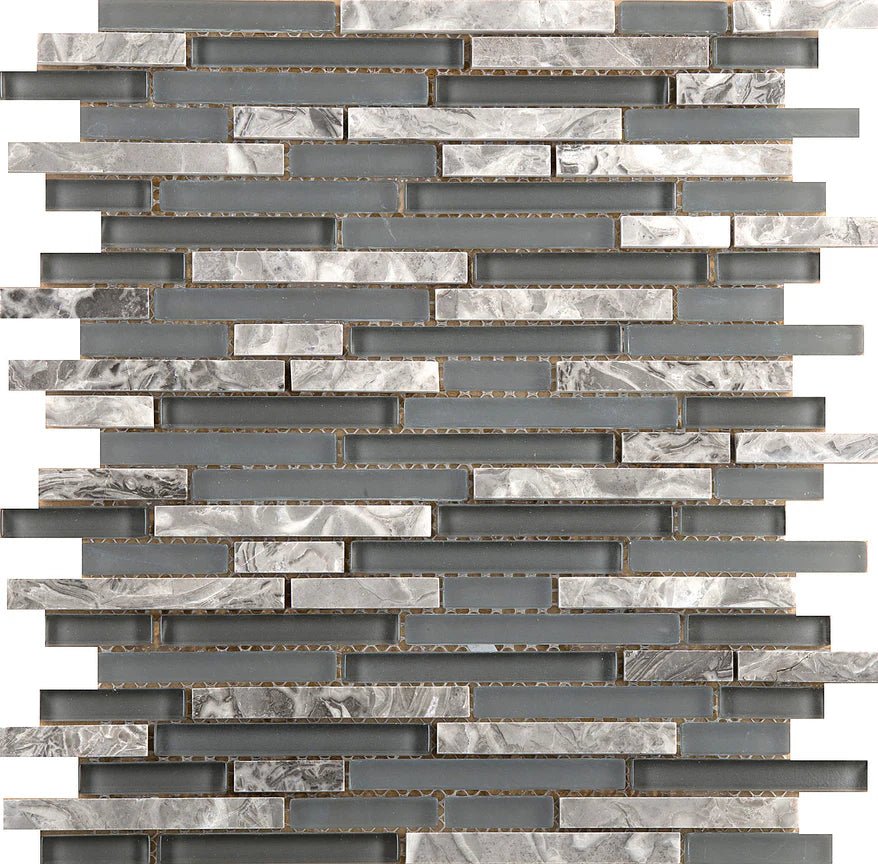 Emser TileEMSER TILE Lucente Linear on 12 X 13 Mesh, Glass Wall Tile & Glass/Stone Blend Mosaic Concordia12" X 13"EMSER TILE Lucente Linear on 12 X 13 Mesh, Glass Wall Tile & Glass/Stone Blend Mosaic