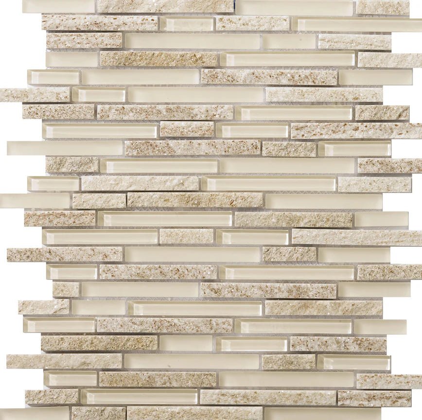 Emser TileEMSER TILE Lucente Linear on 12 X 13 Mesh, Glass Wall Tile & Glass/Stone Blend Mosaic Servolo12" X 13"EMSER TILE Lucente Linear on 12 X 13 Mesh, Glass Wall Tile & Glass/Stone Blend Mosaic