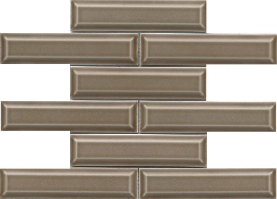 Emser TileEMSER TILE Kinetic Bevel on Mesh, Glazed Ceramic Mosaic Skim11" X 12"EMSER TILE Kinetic Bevel on Mesh, Glazed Ceramic Mosaic