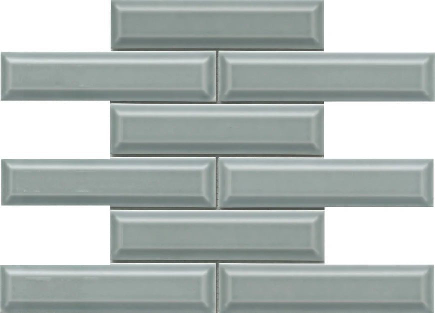 Emser TileEMSER TILE Kinetic Bevel on Mesh, Glazed Ceramic Mosaic Gray11" X 12"EMSER TILE Kinetic Bevel on Mesh, Glazed Ceramic Mosaic