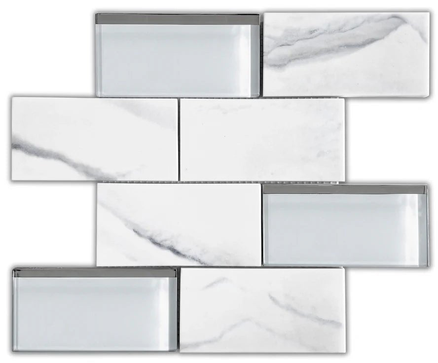 Emser TileEMSER TILE L'amour on Mesh, Glazed Ceramic White12" X 12"3X6 OffsetEMSER TILE L'amour on Mesh, Glazed Ceramic