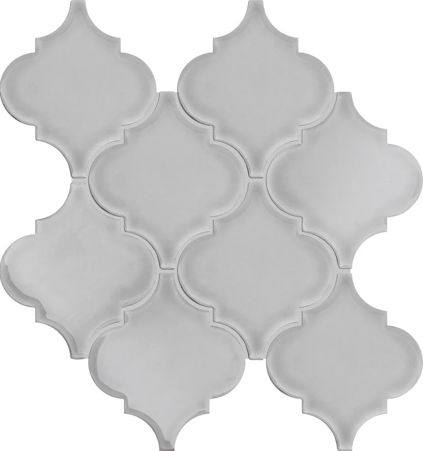 Emser TileEMSER TILE Morocco Arabesque on Mesh, Glazed Porcelain Mosaic Silver10" X 11"EMSER TILE Morocco Arabesque on Mesh, Glazed Porcelain Mosaic