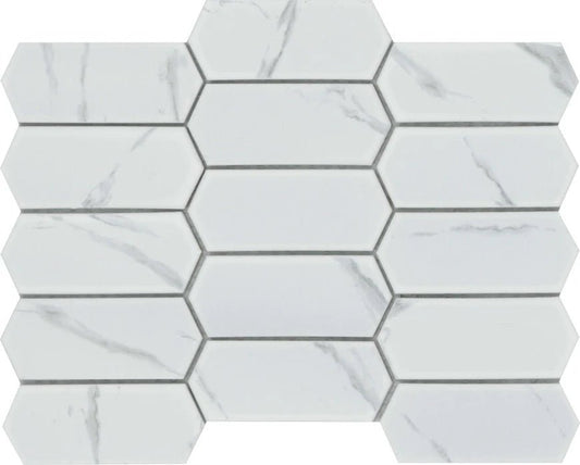 Emser TileEMSER TILE Elegan Thicket on mesh, Glazed Porcelain CalacataThicket MosaicEMSER TILE Elegan Thicket on mesh, Glazed Porcelain