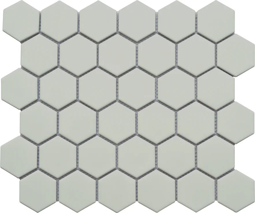 Emser TileEMSER TILE Impact 2" Hex on Mesh, Glazed Porcelain Gray11" X 13"EMSER TILE Impact 2" Hex on Mesh, Glazed Porcelain