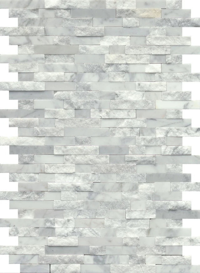 Emser TileEMSER TILE Feature on mesh, Groutless Stone Mosaic White12" X 18"EMSER TILE Feature on mesh, Groutless Stone Mosaic