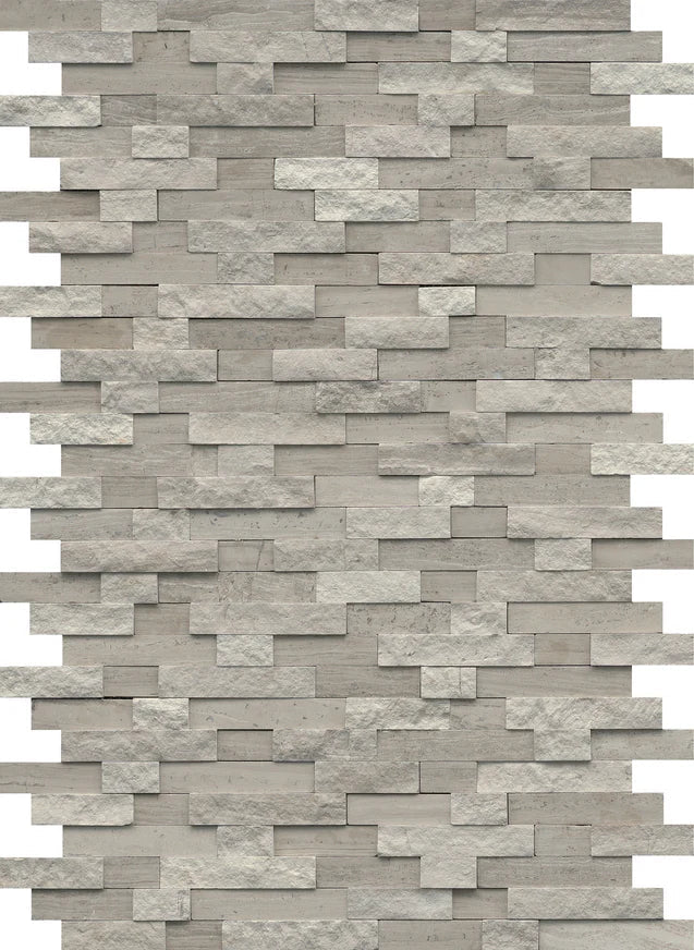 Emser TileEMSER TILE Feature on mesh, Groutless Stone Mosaic Silver12" X 18"EMSER TILE Feature on mesh, Groutless Stone Mosaic