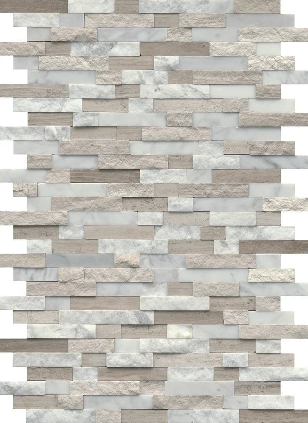 Emser TileEMSER TILE Feature on mesh, Groutless Stone Mosaic Multi12" X 18"EMSER TILE Feature on mesh, Groutless Stone Mosaic