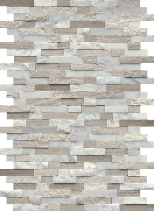 Emser TileEMSER TILE Feature on mesh, Groutless Stone Mosaic Multi12" X 18"EMSER TILE Feature on mesh, Groutless Stone Mosaic