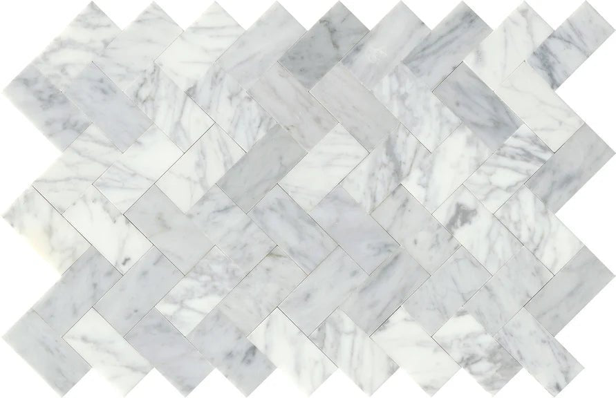 Emser TileEMSER TILE Link On Mesh, Groutless Stone Mosaic White Herringbone12" X 18"EMSER TILE Link On Mesh, Groutless Stone Mosaic