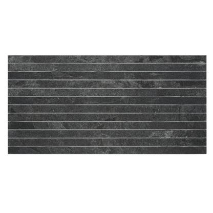 Arizona TileARIZONA TILE canyon BlackStraight Stack Mesh 1 x 24MatteARIZONA TILE canyon