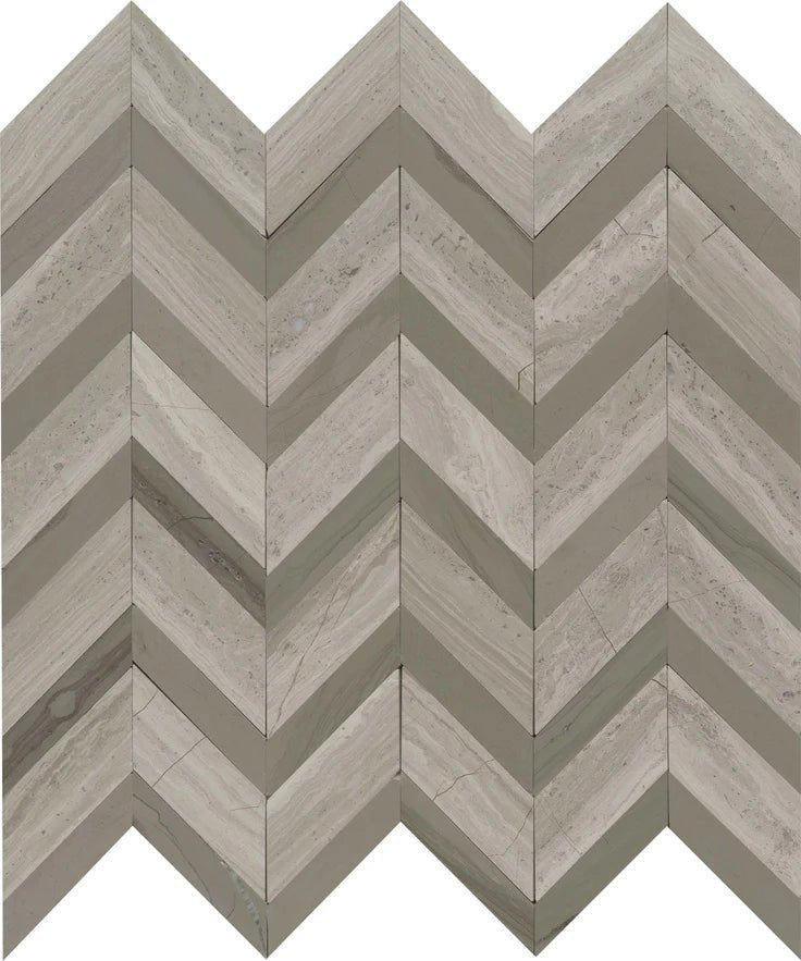 Emser TileEMSER TILE Bizou Chevron on Mesh, Groutless Marble Mosaic Cream/Taupe12" x 13"EMSER TILE Bizou Chevron on Mesh, Groutless Marble Mosaic