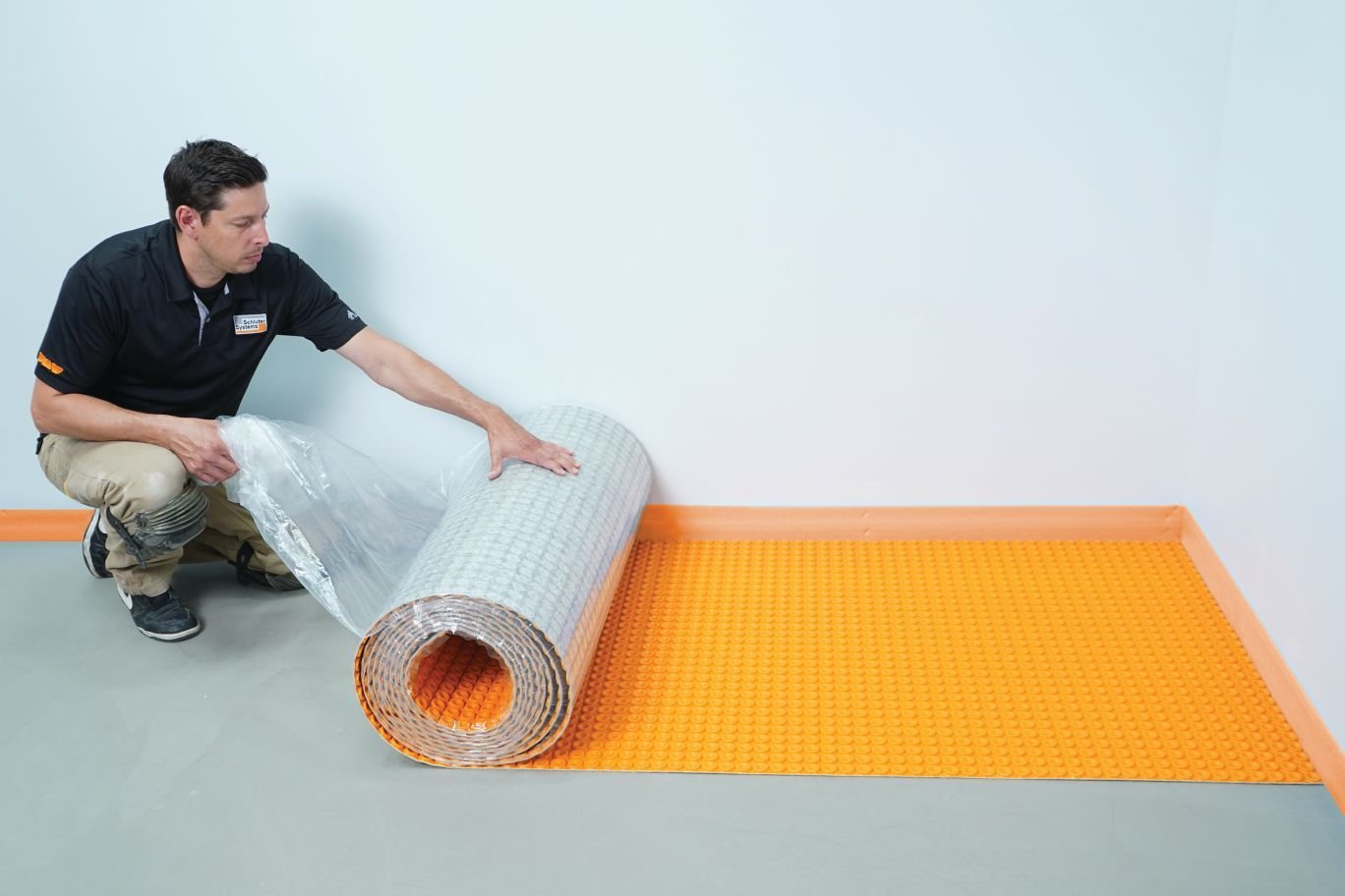 SCHLUTER SYSTEMSSchluter®-DITRA-HEAT-DUO-PS Peel & stick uncoupling membrane with sound control and thermal break 8 mm (5/16")0.78 m² (8.4 ft²)Schluter®-DITRA-HEAT-DUO-PS Peel & stick uncoupling membrane with sound control and thermal break