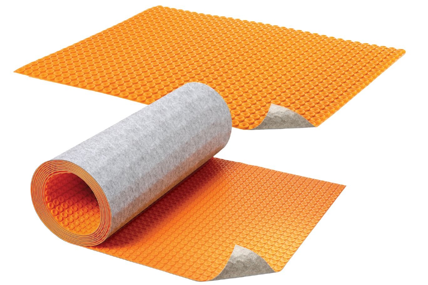 SCHLUTER SYSTEMSSchluter®-DITRA-HEAT-DUO Uncoupling membrane with integrated sound control and thermal break 8 mm (5/16")0.78 m² (8.4 ft²)Schluter®-DITRA-HEAT-DUO Uncoupling membrane with integrated sound control and thermal break