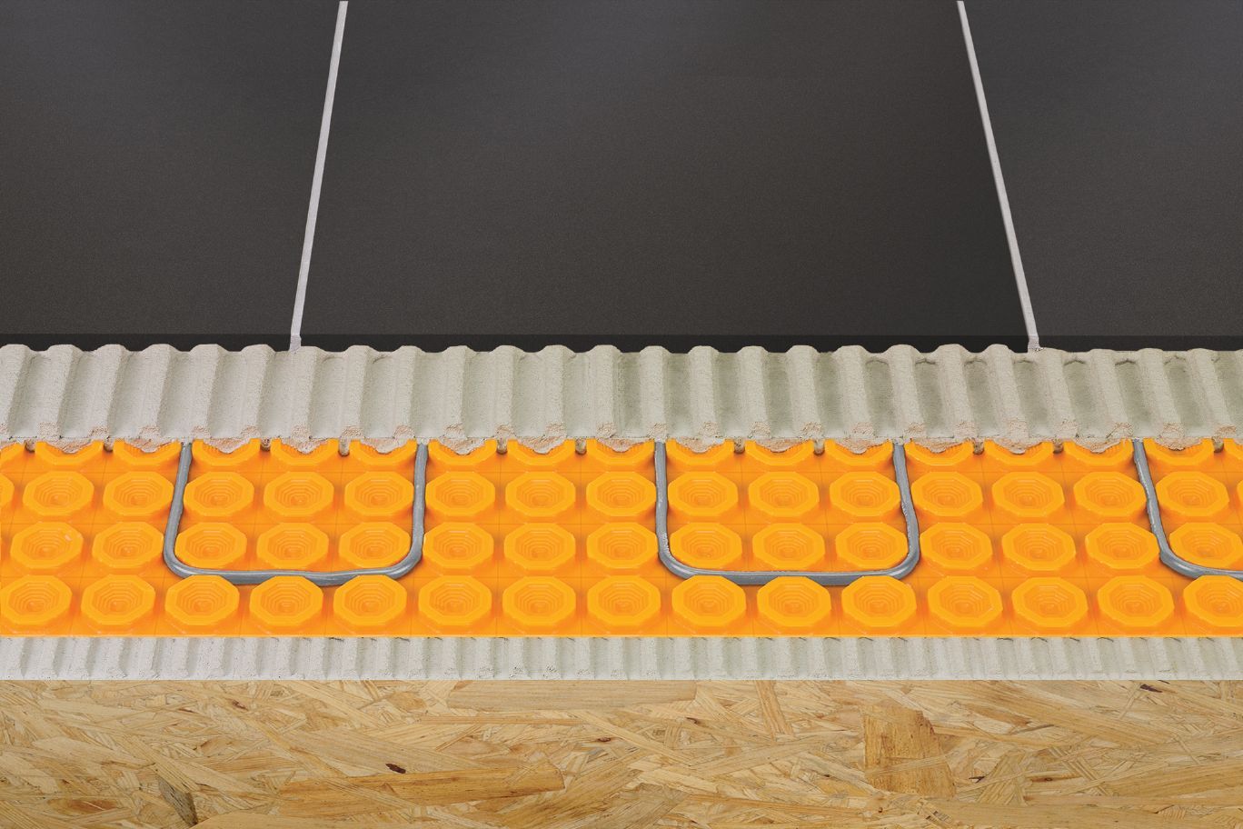 SCHLUTER SYSTEMSSchluter®-DITRA-HEAT Uncoupling membrane for DITRA-HEAT-E-HK electric floor heating cables 5.5 mm (1/4")0.78 m² (8.4 ft²)Schluter®-DITRA-HEAT Uncoupling membrane for DITRA-HEAT-E-HK electric floor heating cables