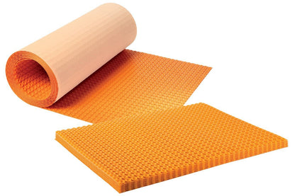 SCHLUTER SYSTEMSSchluter®-DITRA-HEAT Uncoupling membrane for DITRA-HEAT-E-HK electric floor heating cables 5.5 mm (1/4")12.5 m² (134.5 ft²)Schluter®-DITRA-HEAT Uncoupling membrane for DITRA-HEAT-E-HK electric floor heating cables