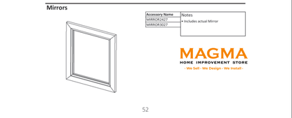 Highland CabinetsMirrors - Shaker Kitchen Cabinet WhiteMIRROR2427Mirrors - Shaker Kitchen Cabinet