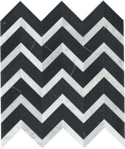 Emser TileBIZOU CHEVRON - Emser Tile Black/White12" x 13" Chevron MosaicBIZOU CHEVRON - Emser Tile